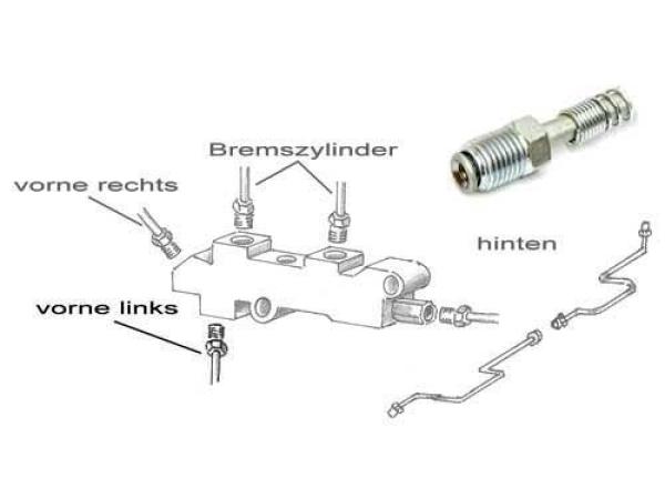 Bremsleitung, vorne links Ø 3/16 = 4,8mm