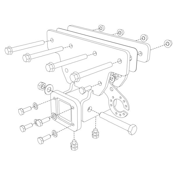 Anhängerkupplung höhenverstellbar -90 mm