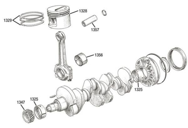 Hauptlagerset hinten 0,250 2,5 Ltr. Diesel