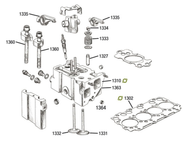 Zylinderkopfdichtung 4 Zylinder 2,5 Ltr. Diesel