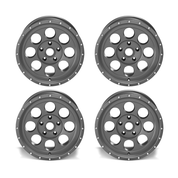 4x ASP Alloys Alufelge 1426 Gunmetal Grau 8,5x17 ET +12