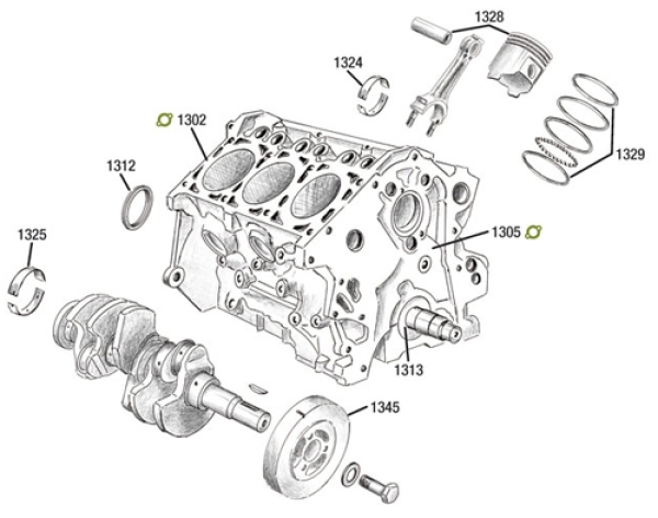 Steuergehäusedichtungsset 3,8 Ltr., Wrangler JK 07 - 11