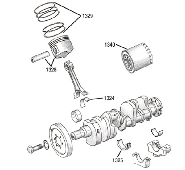 Simmerring vorne 5,2 Ltr. (318 cui)