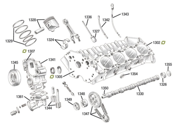 Hauptlagersatz / Kurbelwellenlager Standardmaß, 6,6 Ltr.Motor