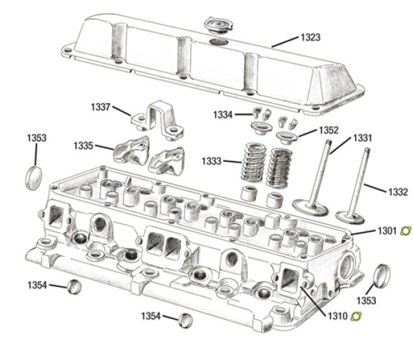 Ventildeckel V8 Alu Schwarz Set