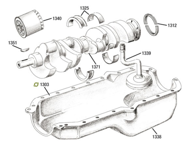 Steuergehäusedichtungsset V8 (304 - 401 cui)