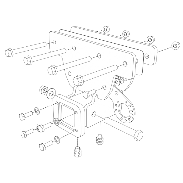 Anhängerkupplung höhenverstellbar -90 mm