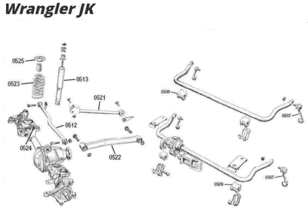 RXJ Monotube Stoßdämpfer hinten JK 4,5" - 5,5"