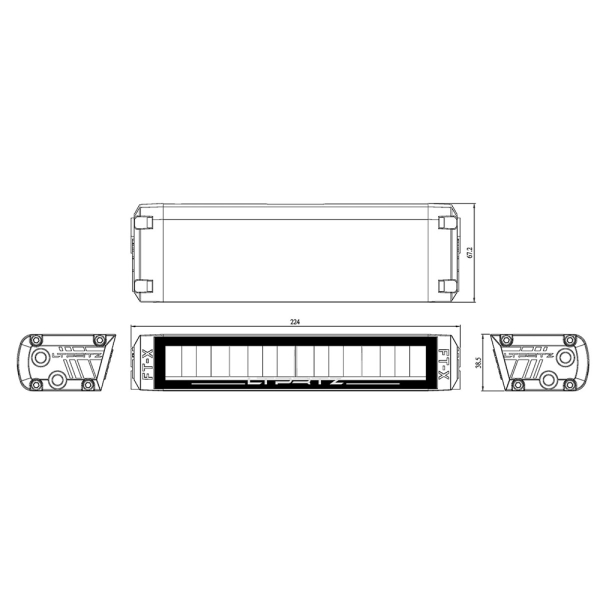 Led Lightbar 9" Flat X mit E-Prüfzeichen