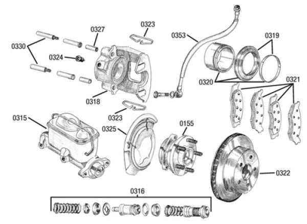 Bremssattel - Dichtsatz Vorderachse