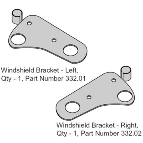 Windshield Bracket rechts & links für Bestop Sunrider