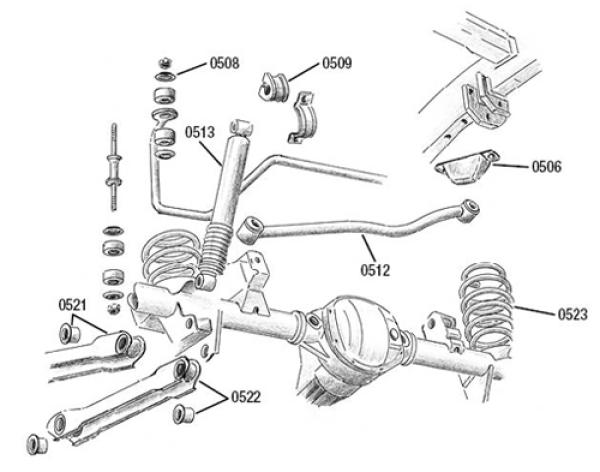 Stoßdämpfer hinten (Gasdruck)