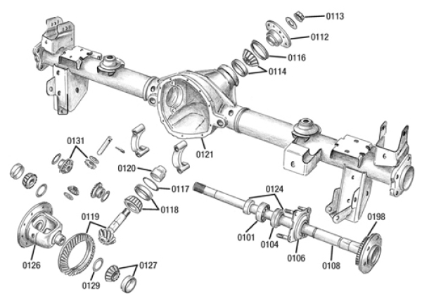 Radlagerhalter aussen Dana 35 & Dana 44 Hinterachse