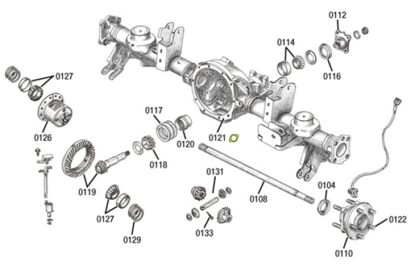 Differenzialbolzenschraube Dana 44 Hinterachse