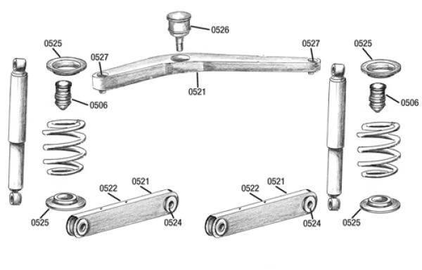 Stoßdämpfer hinten (Gasdruck)