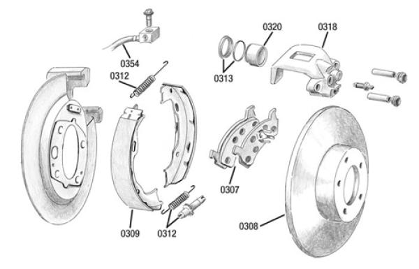 Bremssattel hinten links