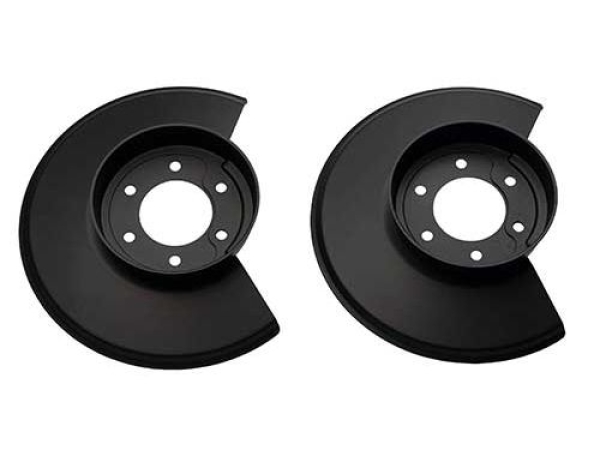 Spritzschutzblech - Set Stahl schwarz für Bremse vorne