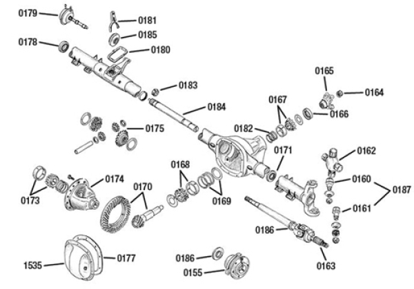 Steckachse rechts verstärkt Dana 30 30 Spline