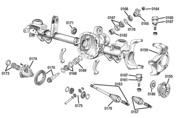 Differentialdeckel Stahl geschweißt Dana 30