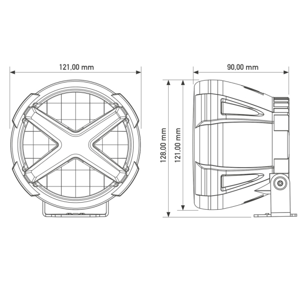 LED Scheinwerfer X-Type 5" mit X Standlicht mit E-Prüfzeichen