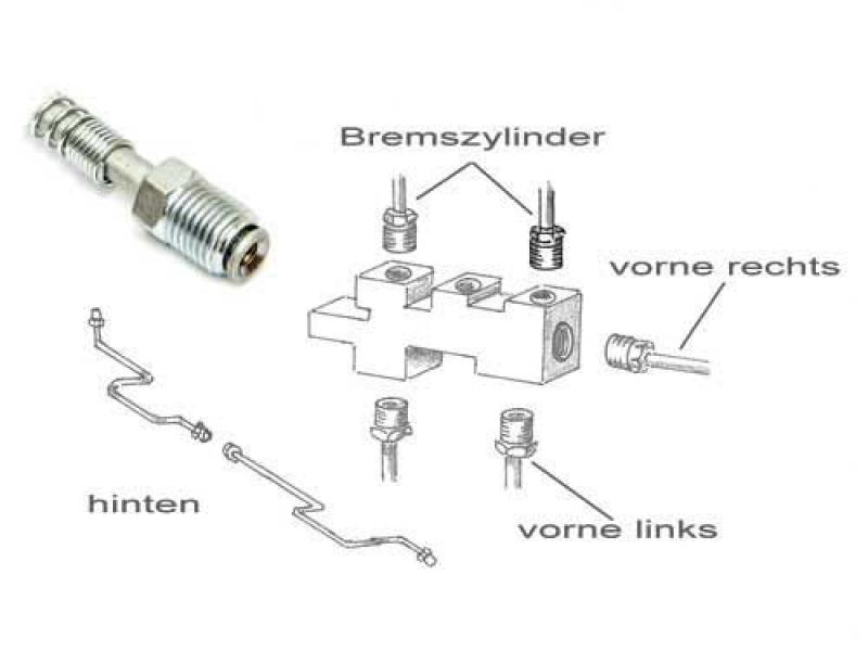 Bremsleitung, oben Vorderachse Ø 3/16 = 4,8mm