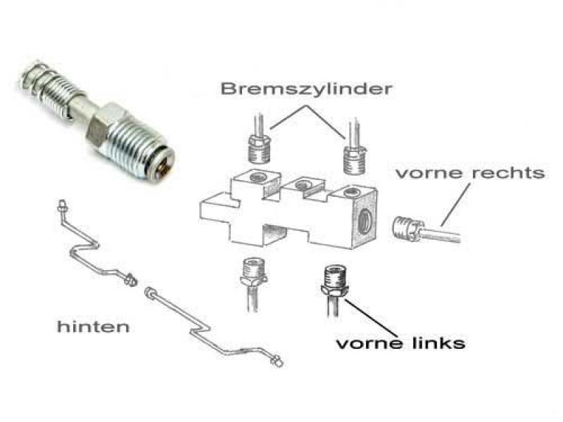 Bremsleitung, vorne links Ø 3/16 = 4,8mm