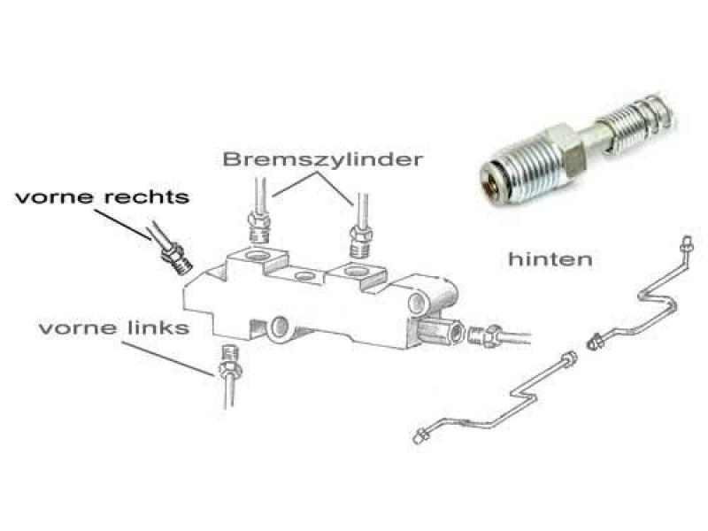 Bremsleitung, vorne rechts Ø 3/16 = 4,8mm