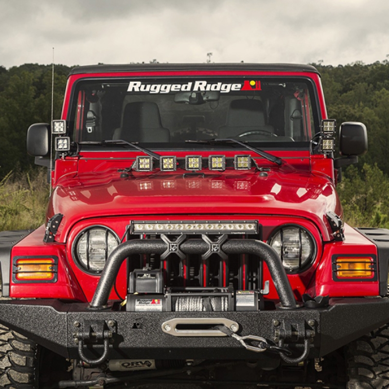 Halter für Led-Lightbars auf der Motorhaube, ohne TÜV Teilegutachten oder ABE.