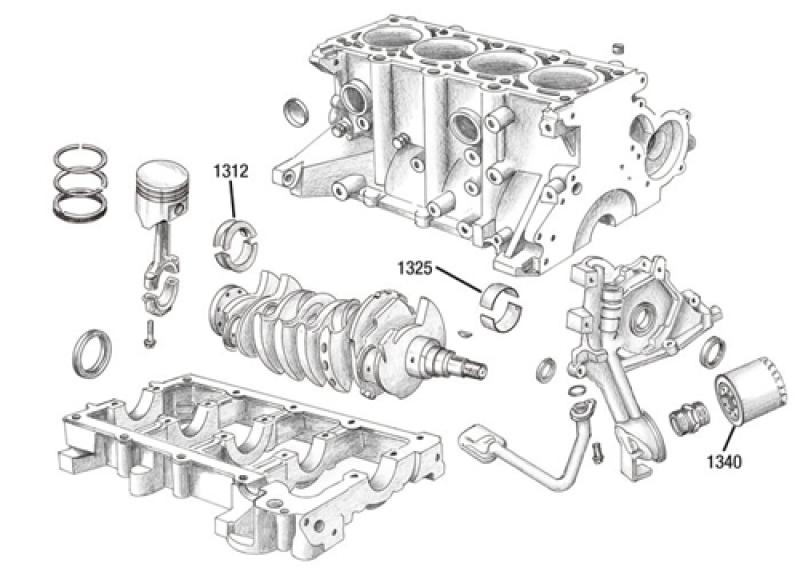 Pleuellager Set 2,4 Ltr. Standard 8-teilig