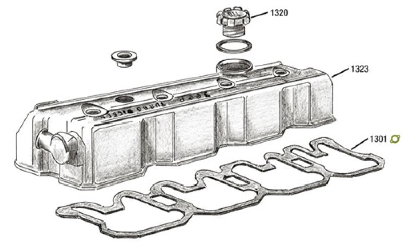 Ventildeckeldichtung 5 Zylinder 2,5 Ltr.