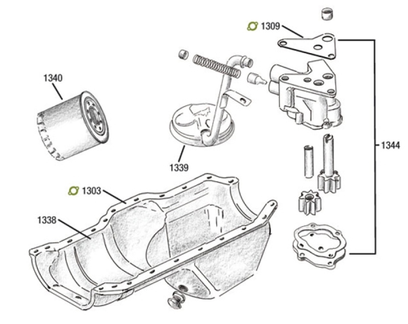 Kolbenringset Standard, 2,5 Ltr.