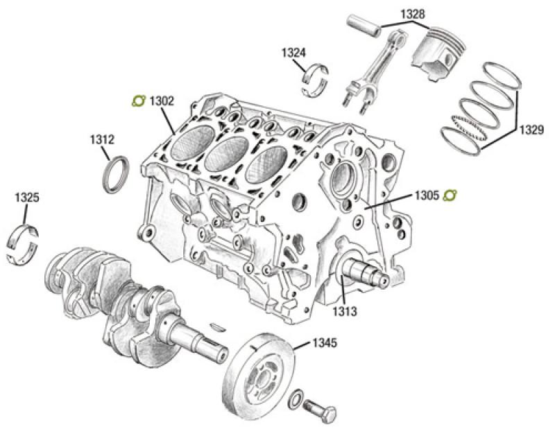 Kolbenringset 0,10 3,8 Ltr.