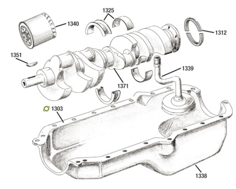 Benzinpumpendichtung V8 (304 - 401 cui)