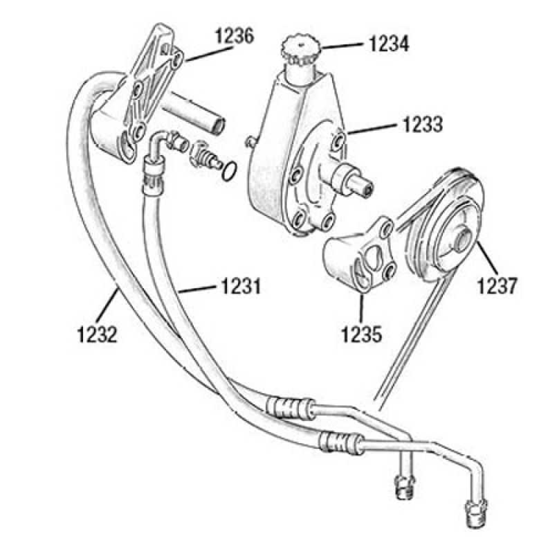 Servopumpenhalter hinten 4 & 6 Zyl.