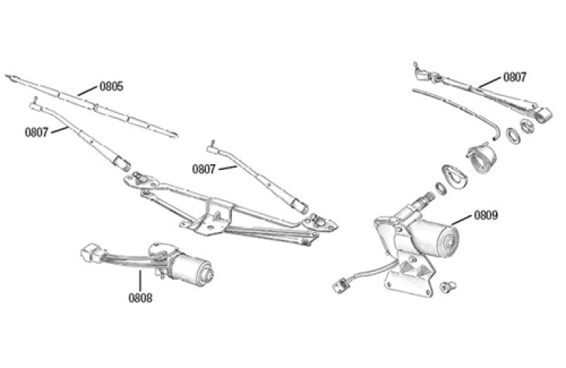 Wischerarm hinten mit teilbarer Heckklappe