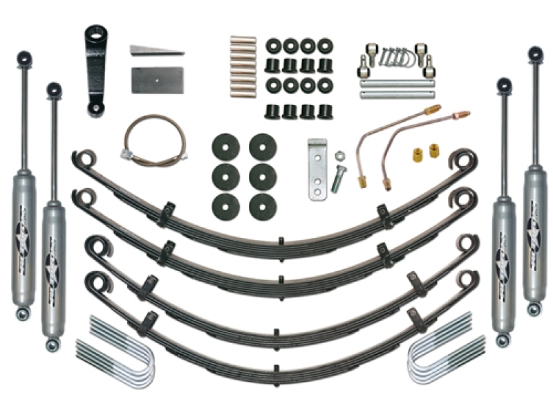 Fahrwerk Standard System + 4" = 100 mm mit Rubicon Express Stoßdämpfer