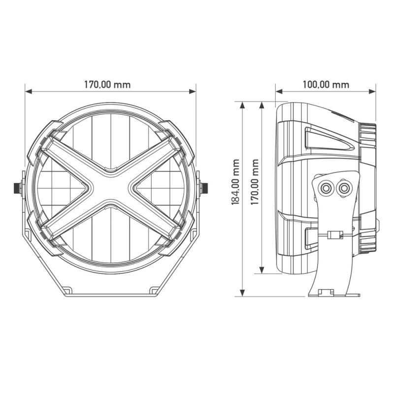 LED Scheinwerfer X-Type 7" mit X Standlicht mit E-Prüfzeichen