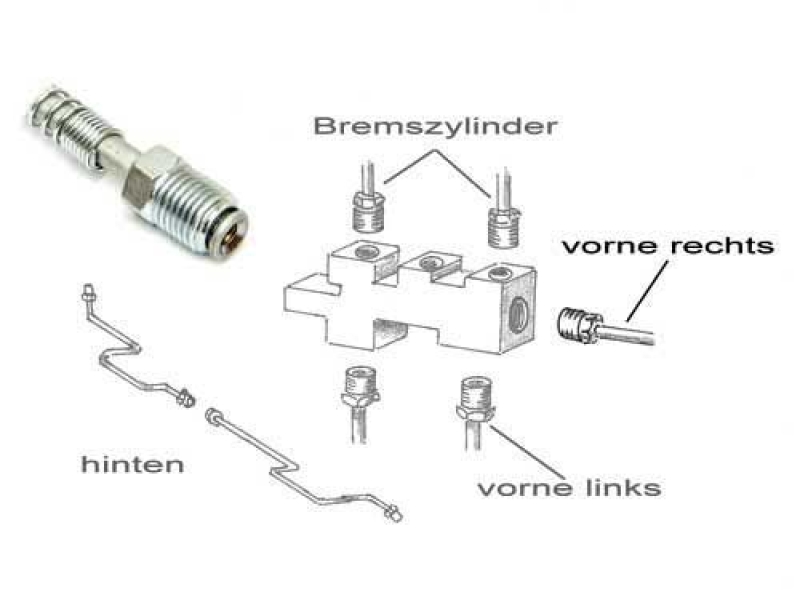 Bremsleitung, vorne rechts Ø 3/16 = 4,8mm