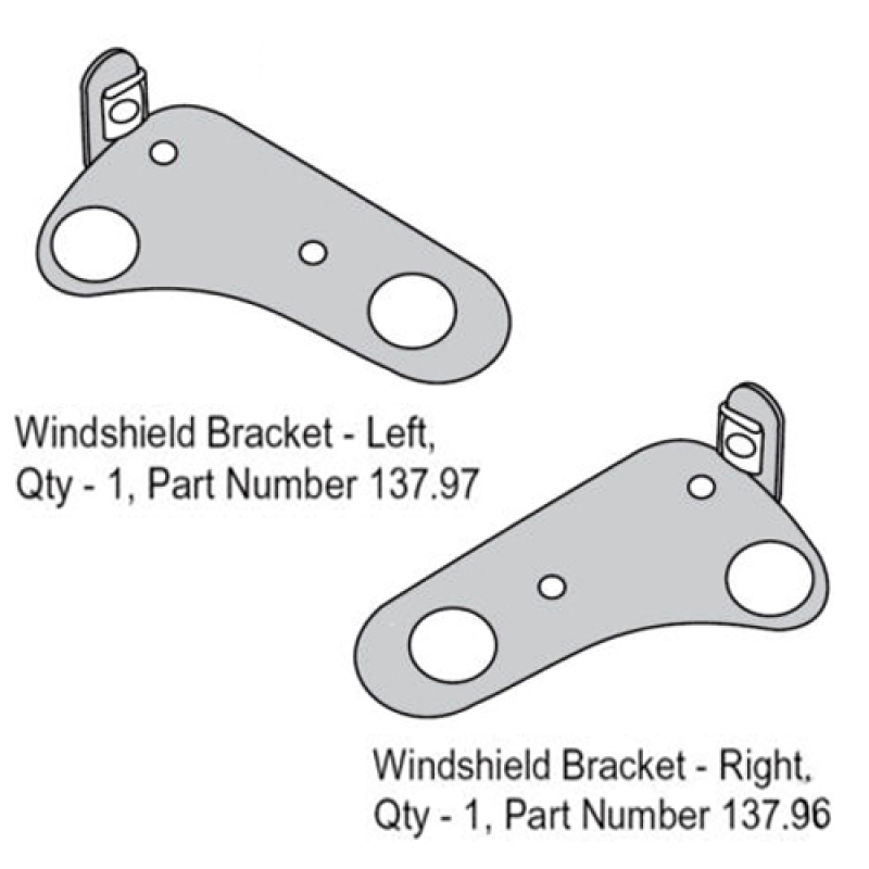 Windshield Bracket rechts & links für Bestop Supertop