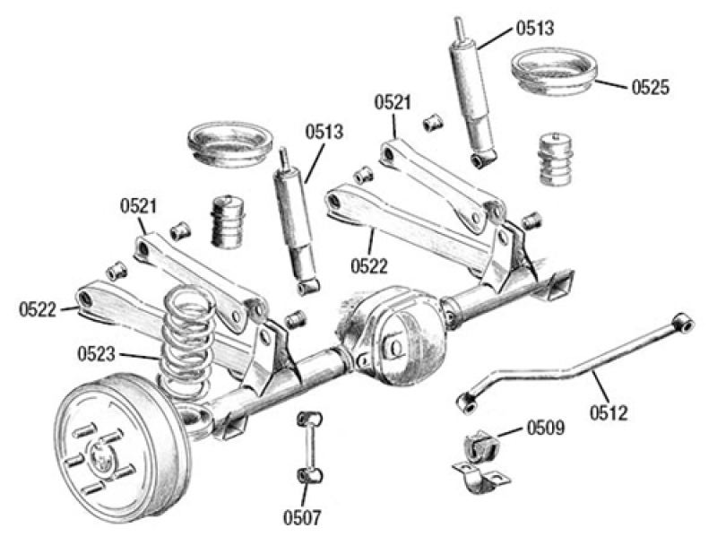 Stabistange hinten 3,5"-4,5"