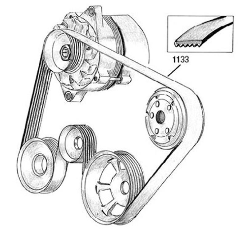 Keilriemen Lichtmaschine 4.2 Ltr. ohne Klima