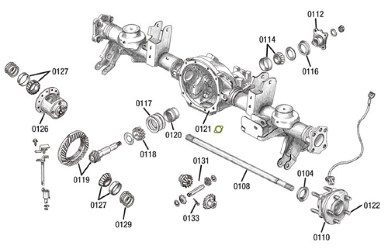 Differentialdeckeldichtung Papier für Dana 44 Hinterachse