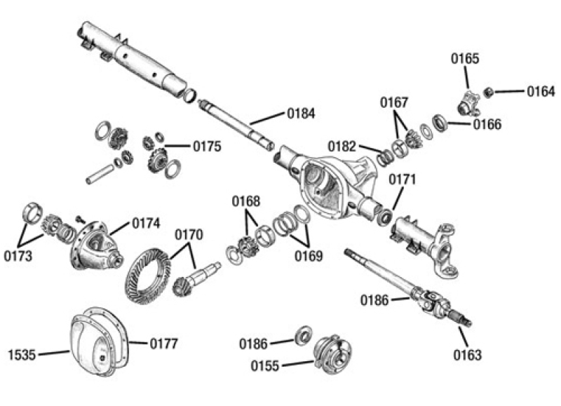 Differentialdeckeldichtung  Dana 30 vorne (Dichtungspapierdichtung)