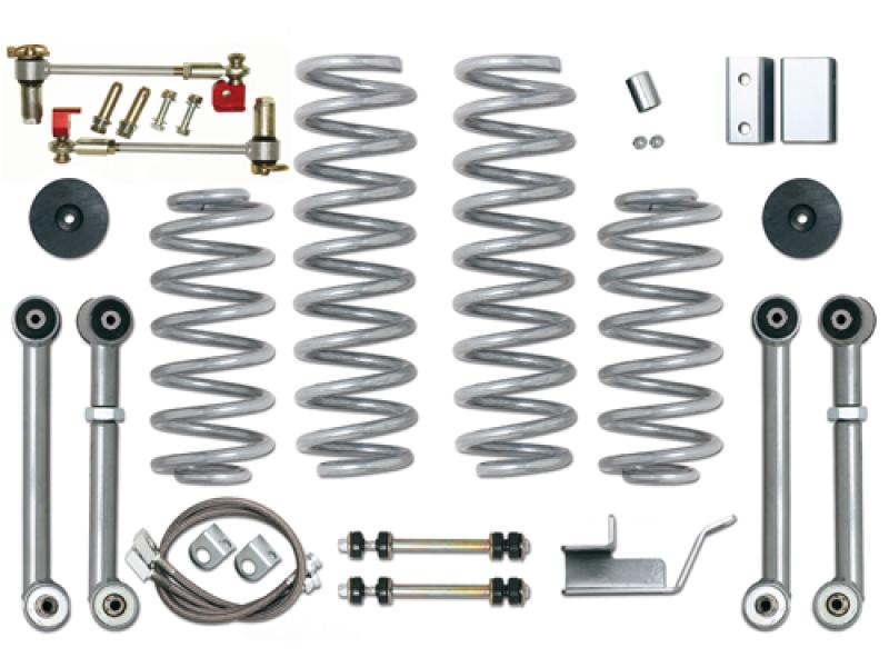 Super Flex Short Arm Kit +  3,5" = 90 mm mit ProComp Stoßdämpfer